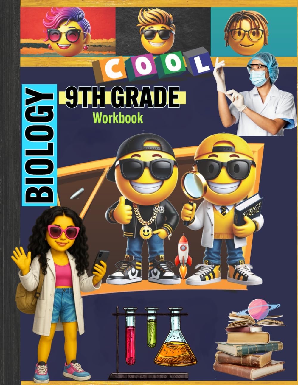 9th Grade Biology Workbook: Grade 9 Lesson Homeschool Classroom Curriculum Worksheet School Book: With Answer Key, Science Experiment Research ... Tracker Sheets and End-of-Year-Elevation Form