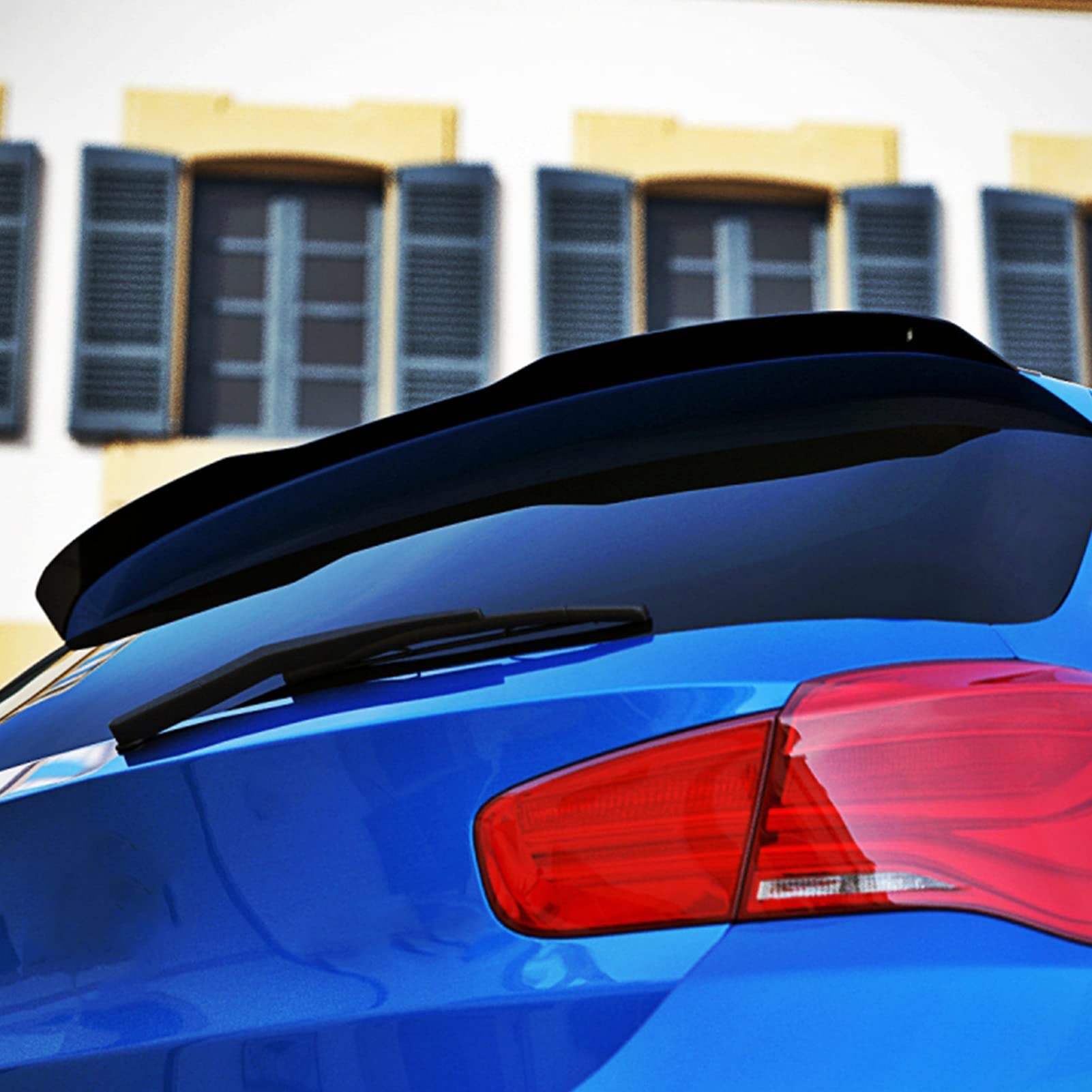 Spoiler Posteriore Nero Lucido ABS per Auto - Ala di Coda Modifica Sostituzione per Serie 1 F20 2011-2019
