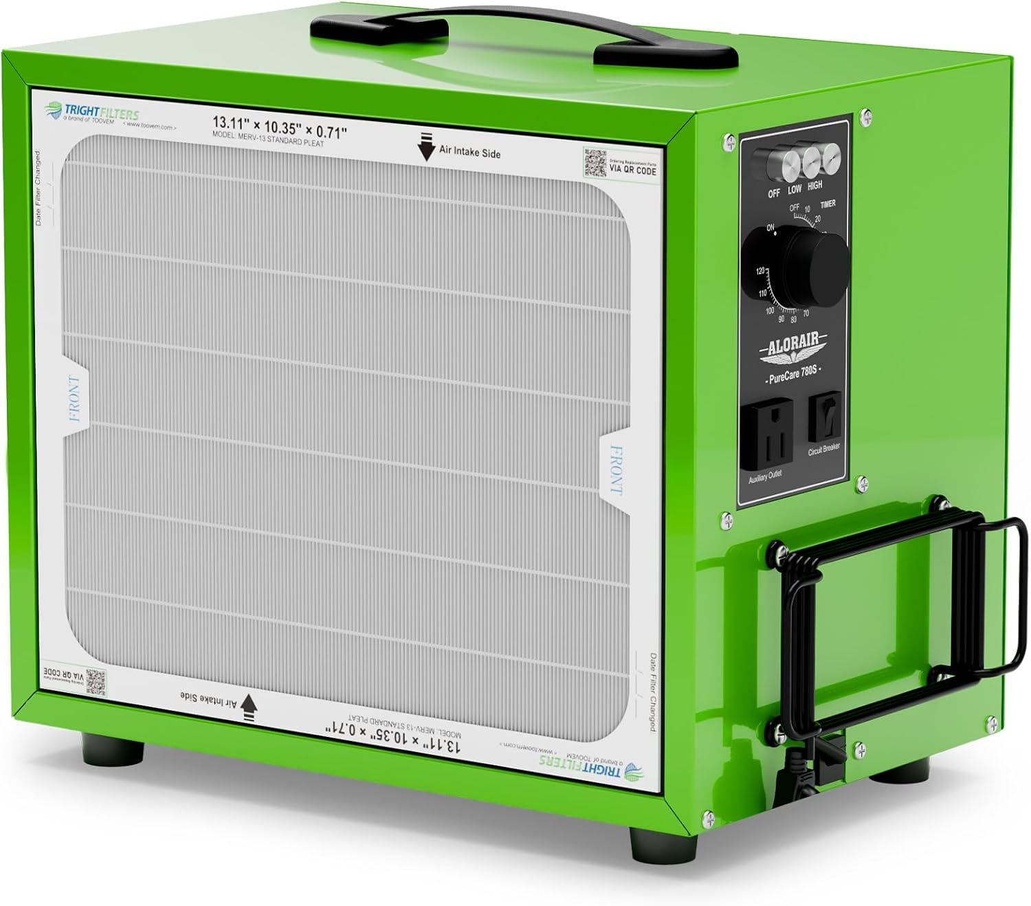 ALORAIR PureCare 780S Portable Air Filtration System 580/780 CFM MERV-13 Filter for Woodworking Garage Workshop Dust Collection