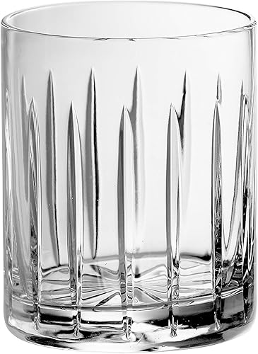 Miniatura 2 de Barski Vaso de vidrio doble antiguo - Juego de 6 vasos - Cristal cortado a mano - Vasos DOF diseñados - Para whisky - Bourbon - Agua - Bebidas -