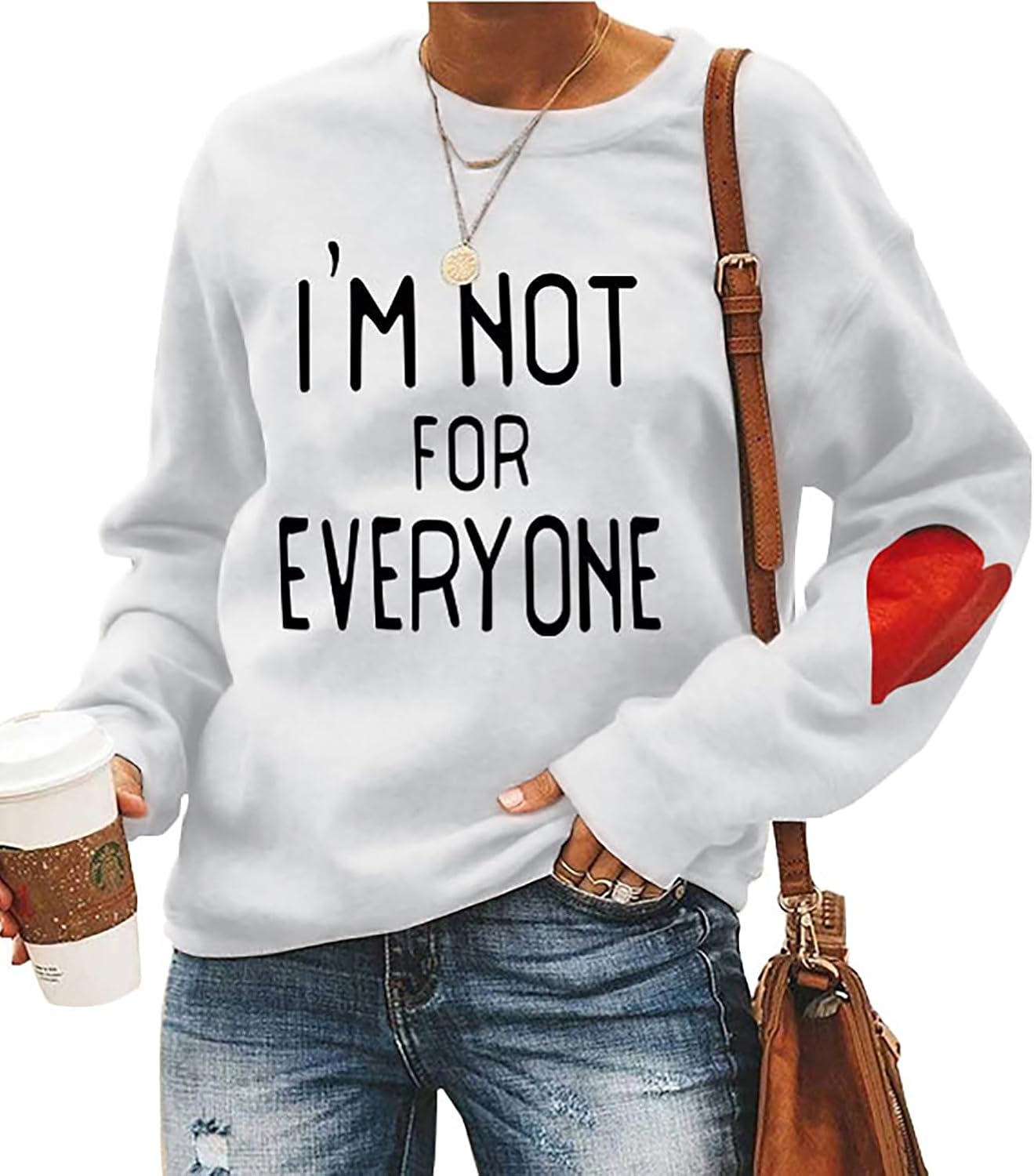 Women's I'm Not for Everyone Sweatshirt Sarcastic Gift Graphic Coazy Workout Pullover Tops image 4