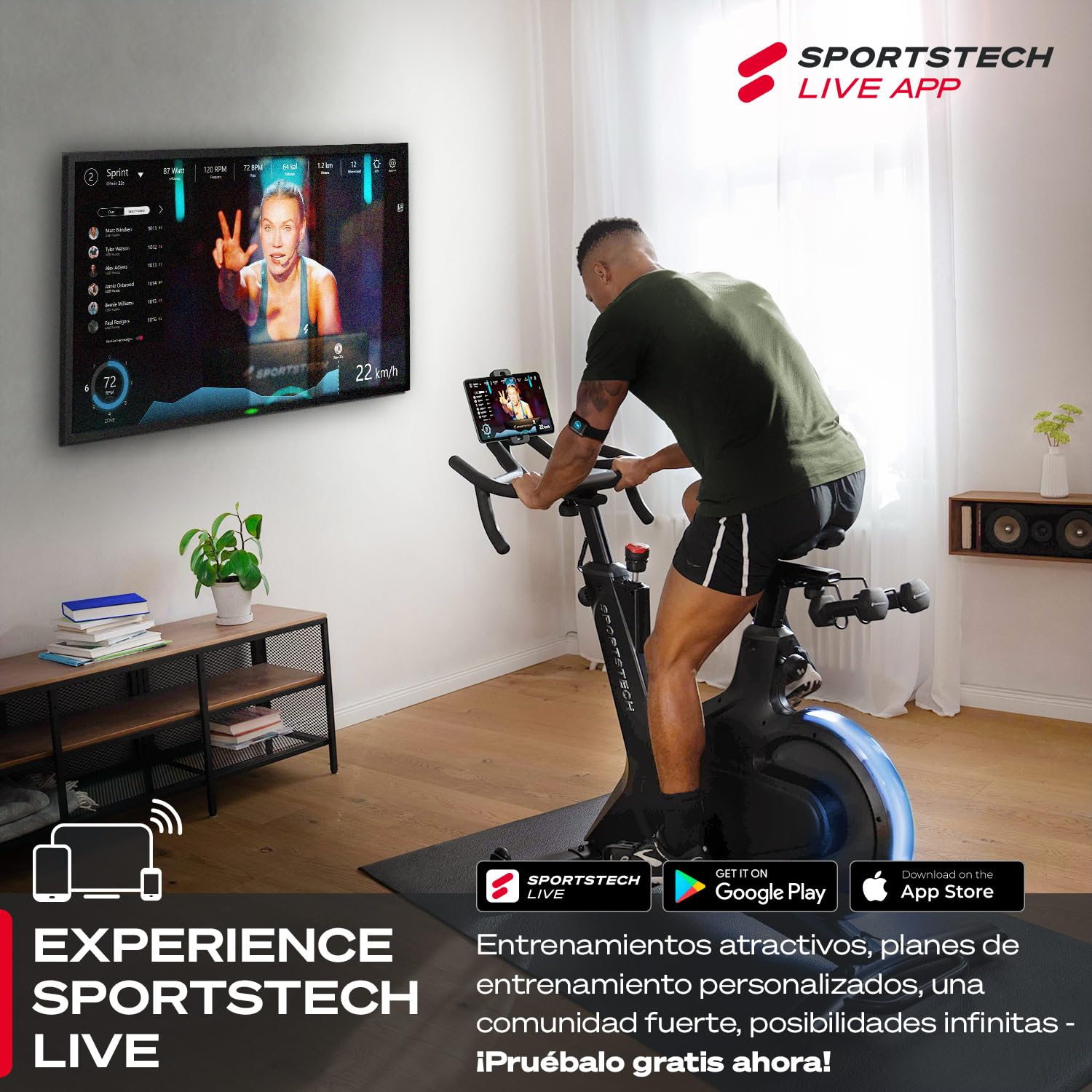 Pulsómetro sPulse - Sensor de frecuencia cardíaca para la muñeca - Conectividad vía Bluetooth y con Sensor LED | Pulsómetro HRM Inteligente sin Correa para el Pecho | Fitness Tracker Sense Run