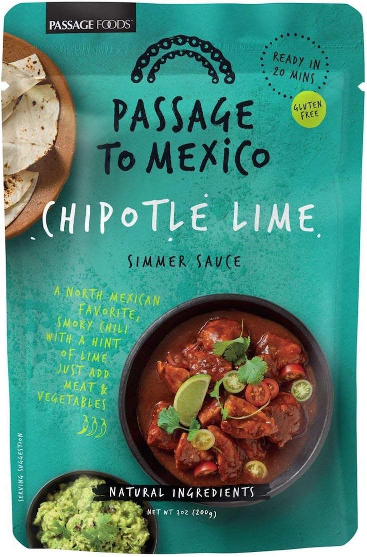 Passage Foods To Mexico, Chipotle Lime Simmer Sauce, 7 Ounce