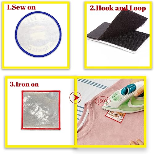 Miniatura 3 de Parches personalizados con nombre personalizado con borde Merrowed para coser con gancho y bucle para planchar para añadir tu fotologotipotexto para
