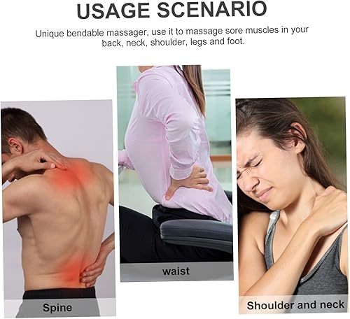 Miniatura 7 de KALLORY Meridian Pat - Martillo de silicona para masaje, palmaditas corporales, masajeador de mano de 15.0in para hombro, piernas, espalda, alivio