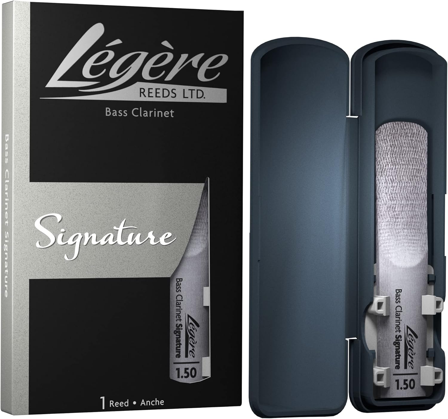 Légère Reeds - Bass Clarinet Reed, Signature, Strength 1.50 (BCS1.50) - Premium Synthetic Woodwind Reed
