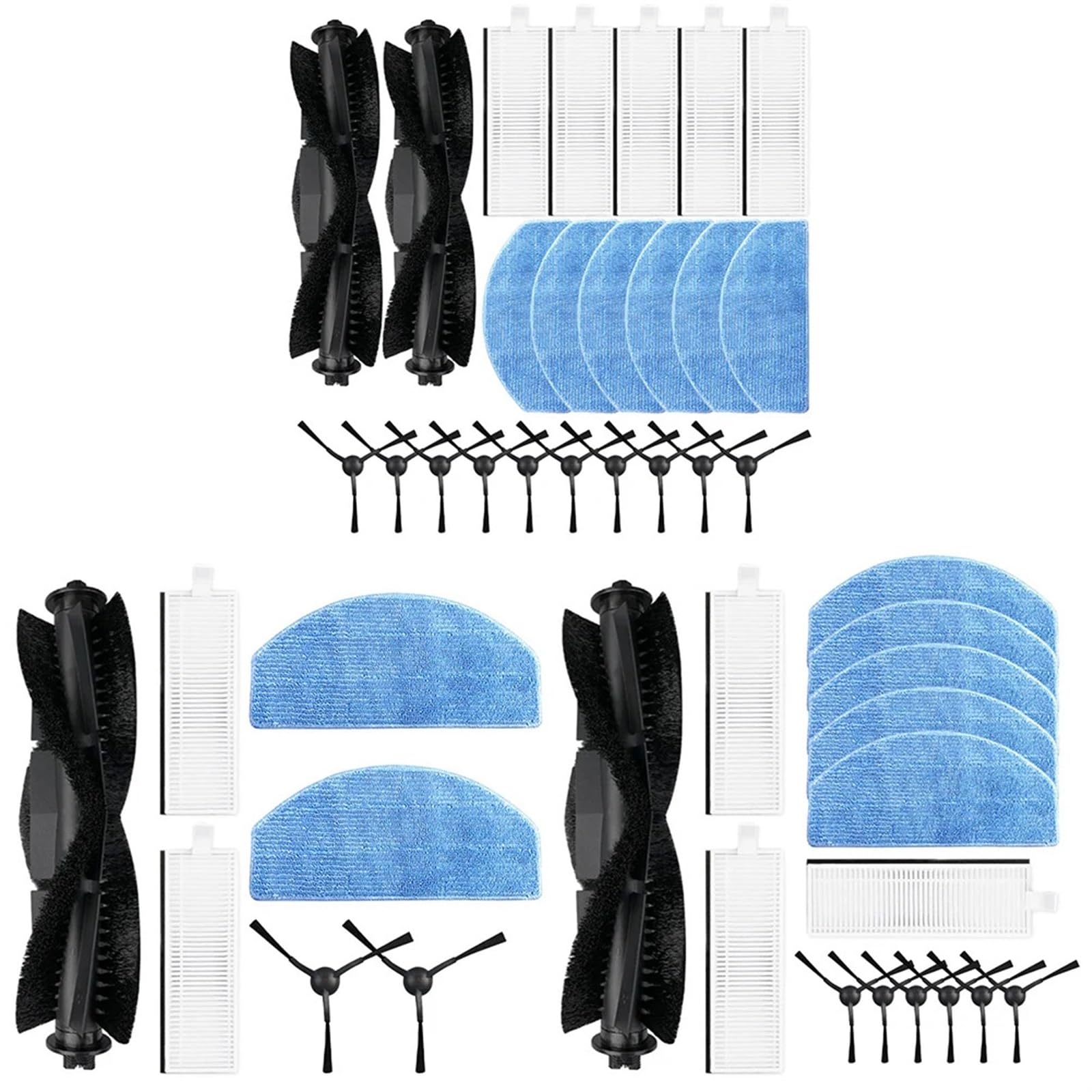 Części filtrów wkładek do mopa, dla Laresar, dla L6 Pro, dla Laresar, dla robota Evol 3 Robot zamiatający Akcesoria do odkurzaczy Części zamienne Robot Mop Czyszczący Pad(C)