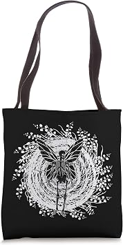 Amazon.com: Fairy Grunge Fairycore Skeleton Butterfly Gothic Garland BW Tote  Bag : Ropa, Zapatos y Joyería