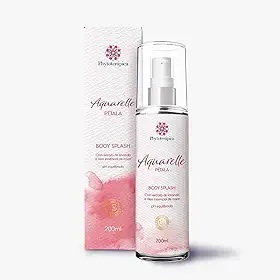 Phytoterápica Body Splash Aquarelle Pétala 200ml – Perfume Corporal Vegano – Fragrância Floral Suave – Toque Seco