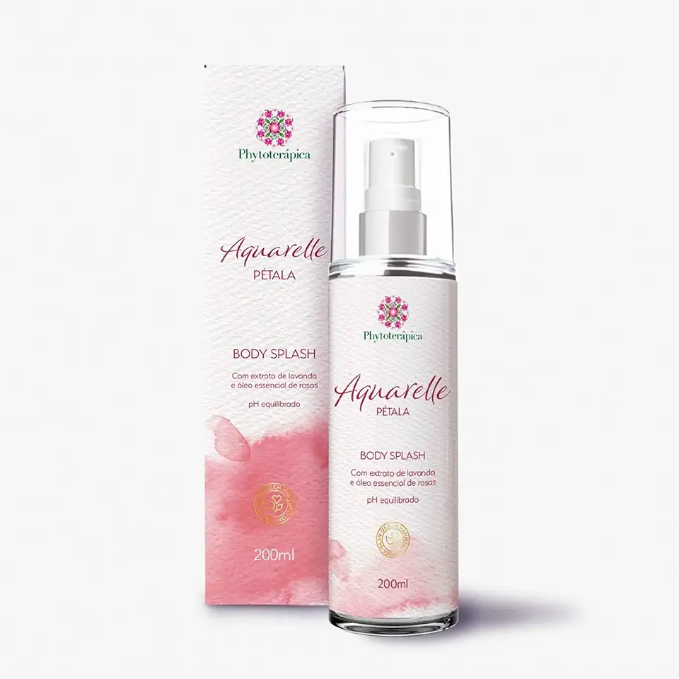 Phytoterápica Body Splash Aquarelle Pétala 200ml – Perfume Corporal Vegano – Fragrância Floral Suave – Toque Seco