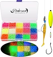 Vista 8 de Dovesun Cuentas de pesca que brillan en la oscuridad, cuentas de pesca para agua salada, 1035 unids/600 piezas/250 piezas/120 cuentas coloridas