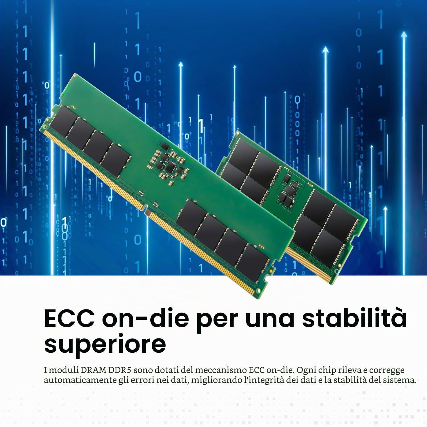 Transcend Modulo di memoria Long-DIMM DDR5 4800 MHz da 16 GB - JM4800ALE-16G