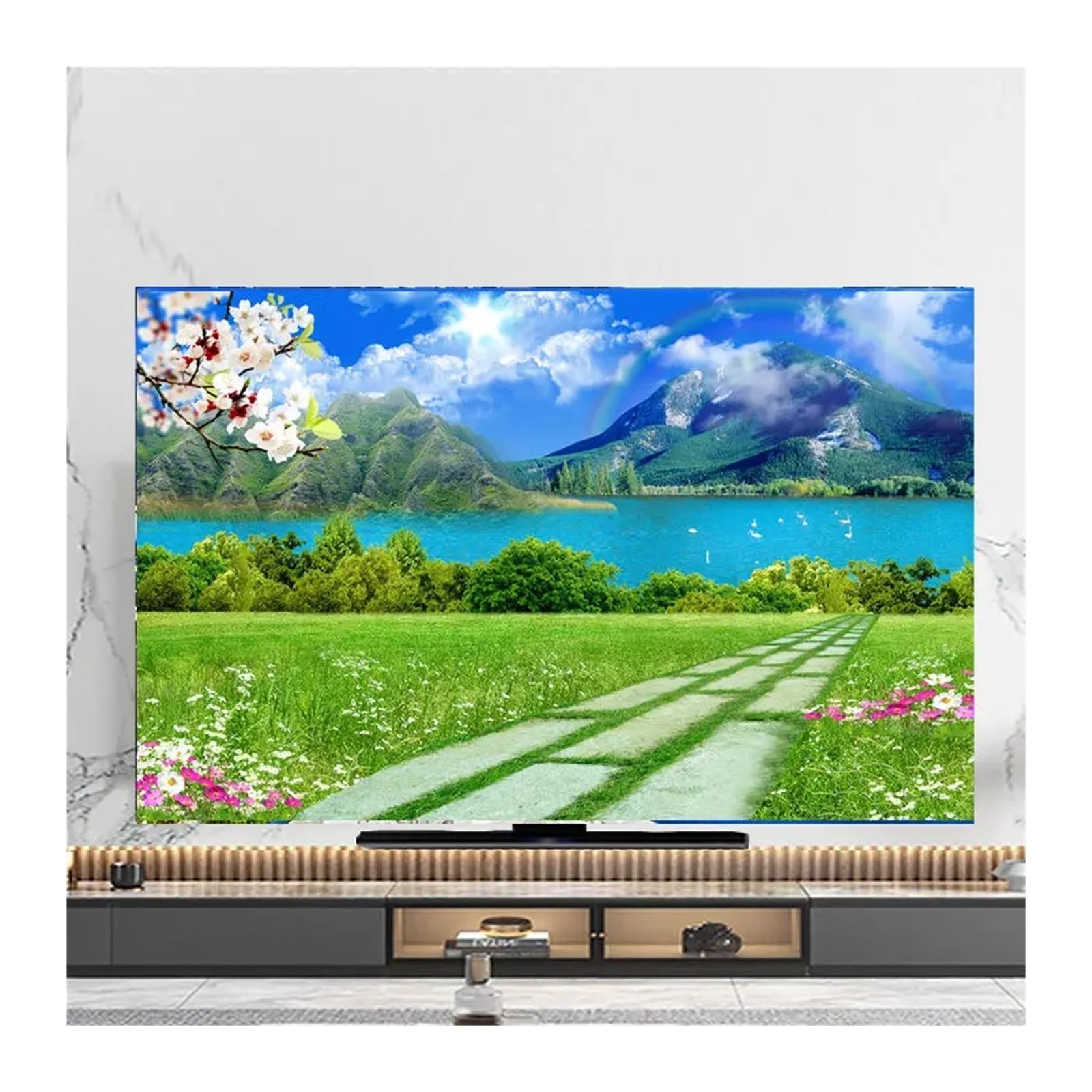 Housse de Protection Anti-poussière pour TV 43-65 Pouces Couverture Suspendue Universelle