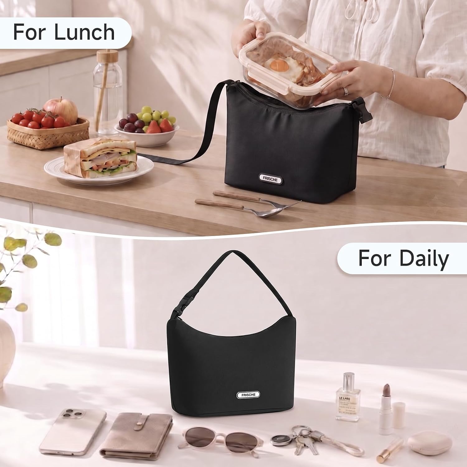Insulated Lunch Bag for Women Men Lunch Box Tote Lightweight Cooler Bag
