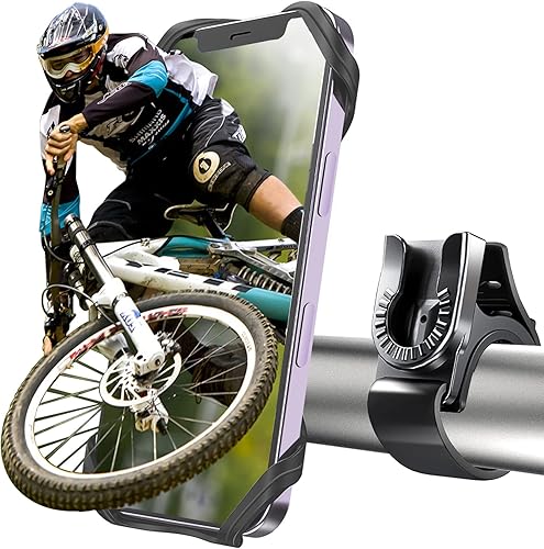 ORIbox Soporte de teléfono desmontable para bicicleta soporte universal para teléfono celular giratorio de 360 y ajustable compatible con teléfonos