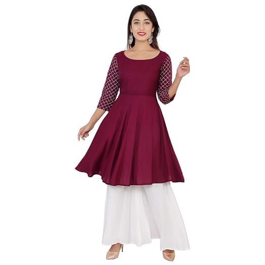Ethnic set Maroon Kurti With 