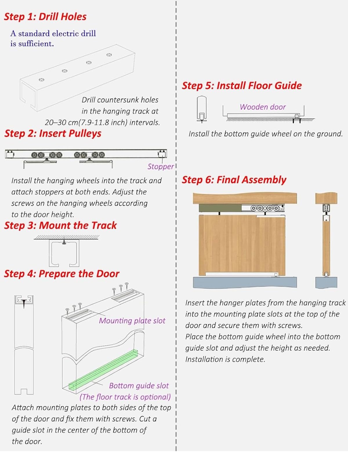 1/2/3/4/5/6/6.6 m Kit Rail Porte Coulissante Double avec Roulettes, Kit de Quincaillerie para Porte Coulissante Placard/Grange, Alliage D'aluminium, Installation au Plafond(Blanc,1.4m/4.6ft)