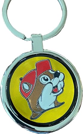 Buc-ees yellow sign metal Keychain