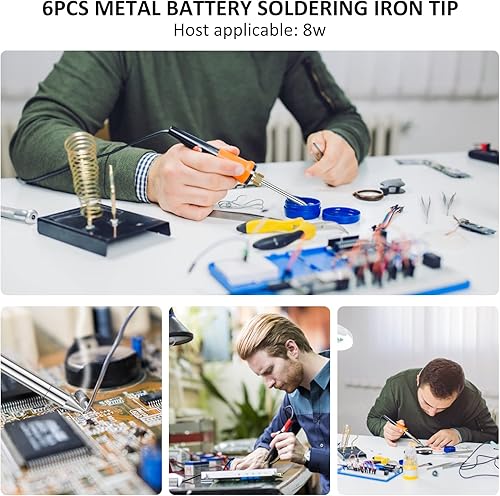 Miniatura 7 de 6 puntas de soldador 8 W USB para remplazar la punta Mini portátil de 3 estilos puntas de soldadura resistentes al calor, herramienta de accesorios