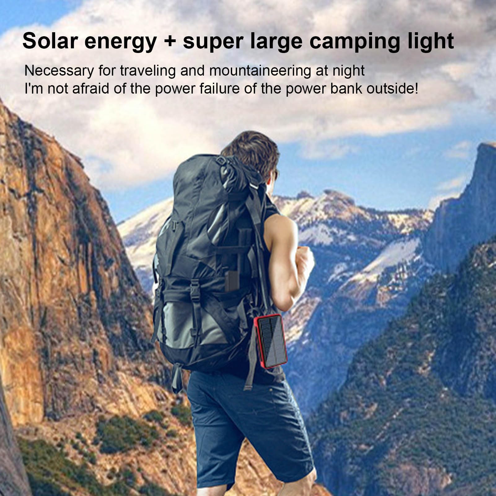 Caricatore solare - Power Bank del telefono portatile, Caricatore solare