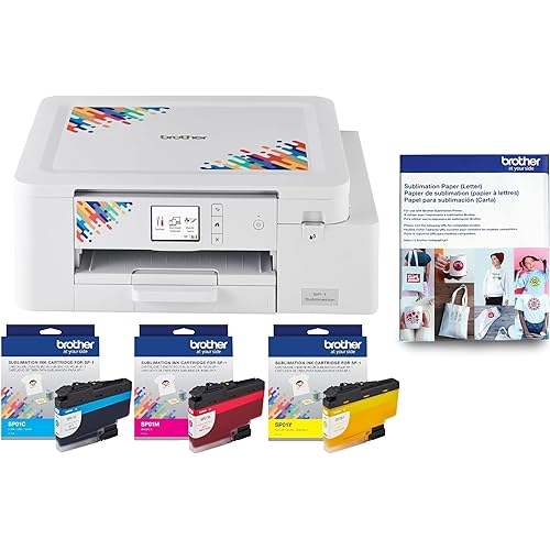 Brother Sublimation Printer, Color Ink Cartridge Set and 100 Sheets Sublimation Paper