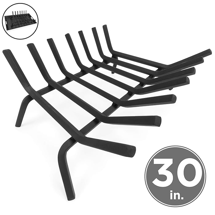 Buy Best Choice Products 30inch 2in1 Solid Steel Heavy Duty Fireplace Grate Log Burning Rack