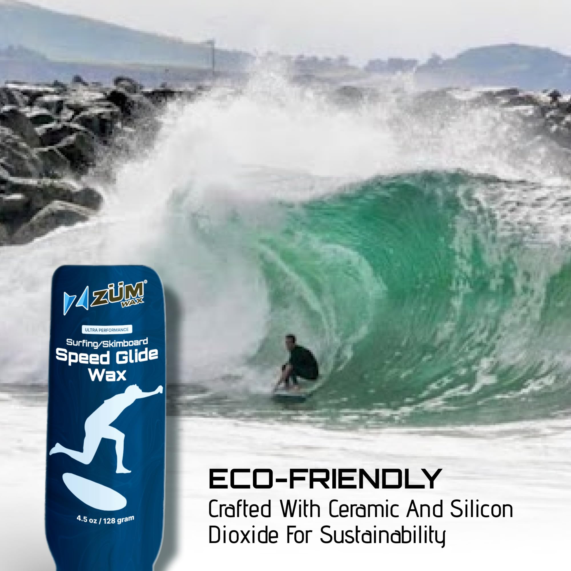 Zumwax Surfer sur Internet et de Skimboard Ultra Performance Speed Wax – Nano Technology High Paraffine pour Frotter sur Paste – Toutes Les températures. la Plus Rapide.