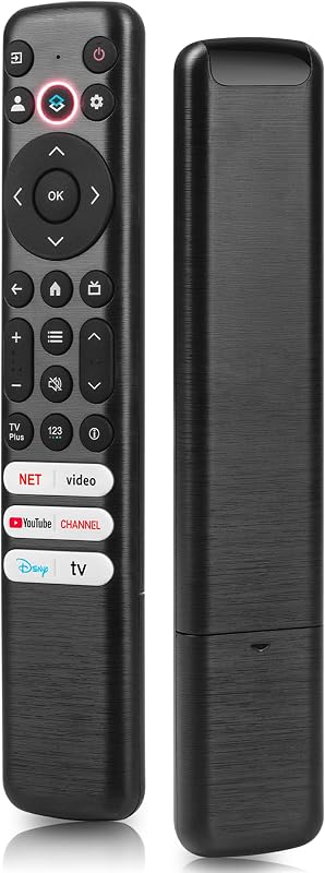 Universal Google TCL Remote Replacement Control Compatible with TCL Google 4K UHD HDR LED QLED QD-Mini LED Full-HD Smart TVs for QM8/QM7/S5/S4/S3/Q7/Q6/Q5 Series, No Pairing Required