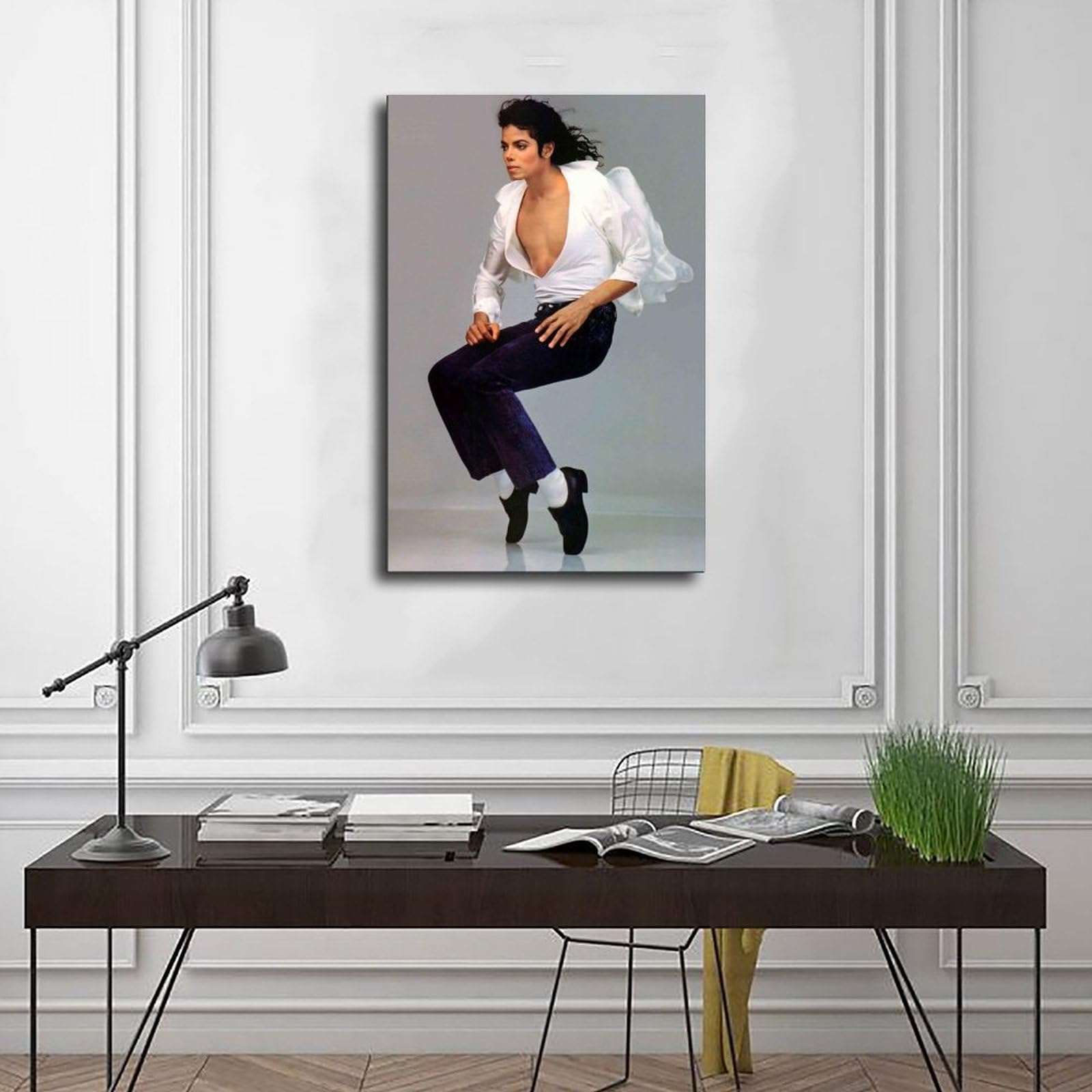 Poster su tela di Michael Jackson, decorazione per camera da letto, sport, ufficio, camera da letto, regalo, 60 x 90 cm