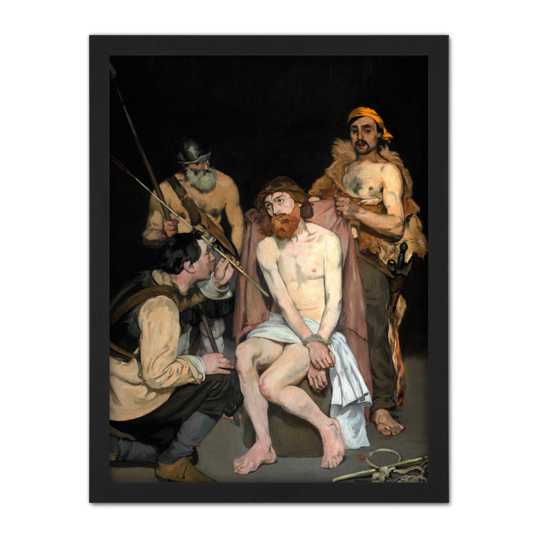 Edouard Manet Jesus Mocked By The Soldiers Large Framed Art Print Poster Wall Decor 18x24