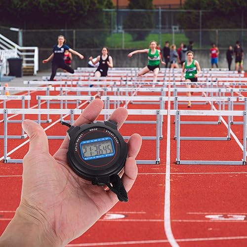 Miniatura 5 de DECHOUS Digital Stopwatch with Date Display Lightweight Portable Timer for Swimming Running Yoga Training Sports Timer for Coaches Black