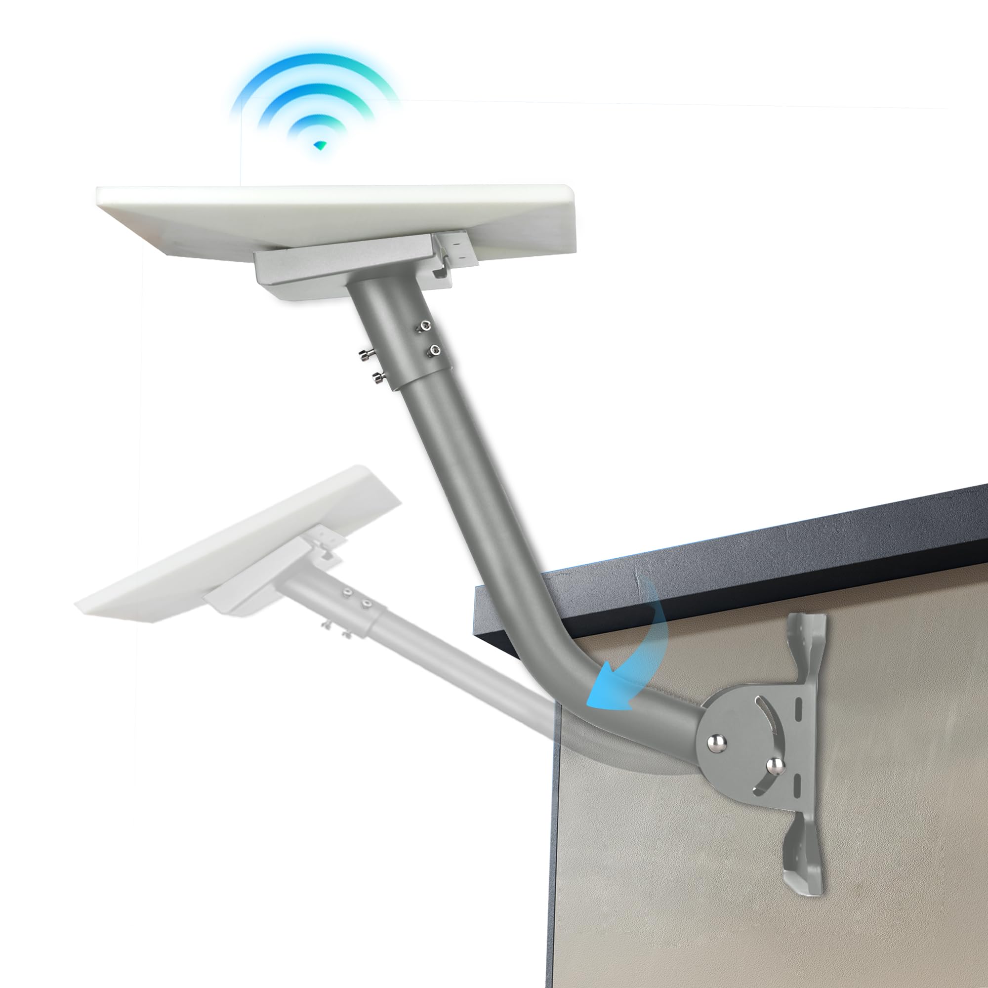 Starlink Gen 3 Mount, 360°Adjustable Starlink Gen 3 Roof/Wall Mounting Kit Include V3 Starlink Standard Dish & Starlink Gen 3 Pole Mount for Starlink Internet Kit Satellite