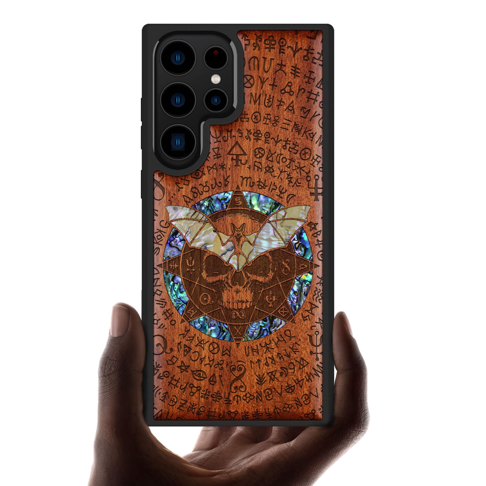 Coque Galaxy S23 Ultra compatible induction avec étui bois et gravure laser - 7