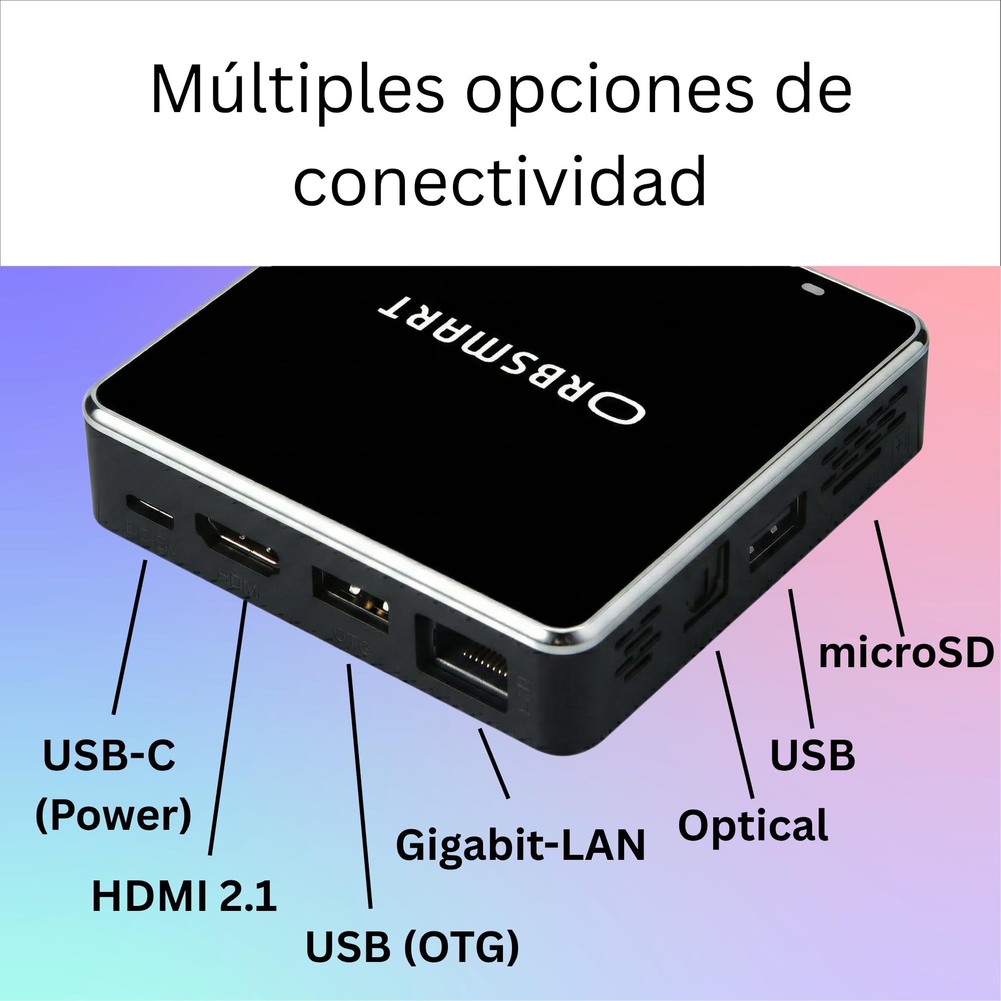 Orbsmart DS Player (S89L) - Android 14 Digital Signage Reproductor 4K Mini PC para 24/7 Uso Continuo (Fanless, Auto-On, Root, Modo Quiosco y Vertical, 4GB RAM, 32GB, LAN)