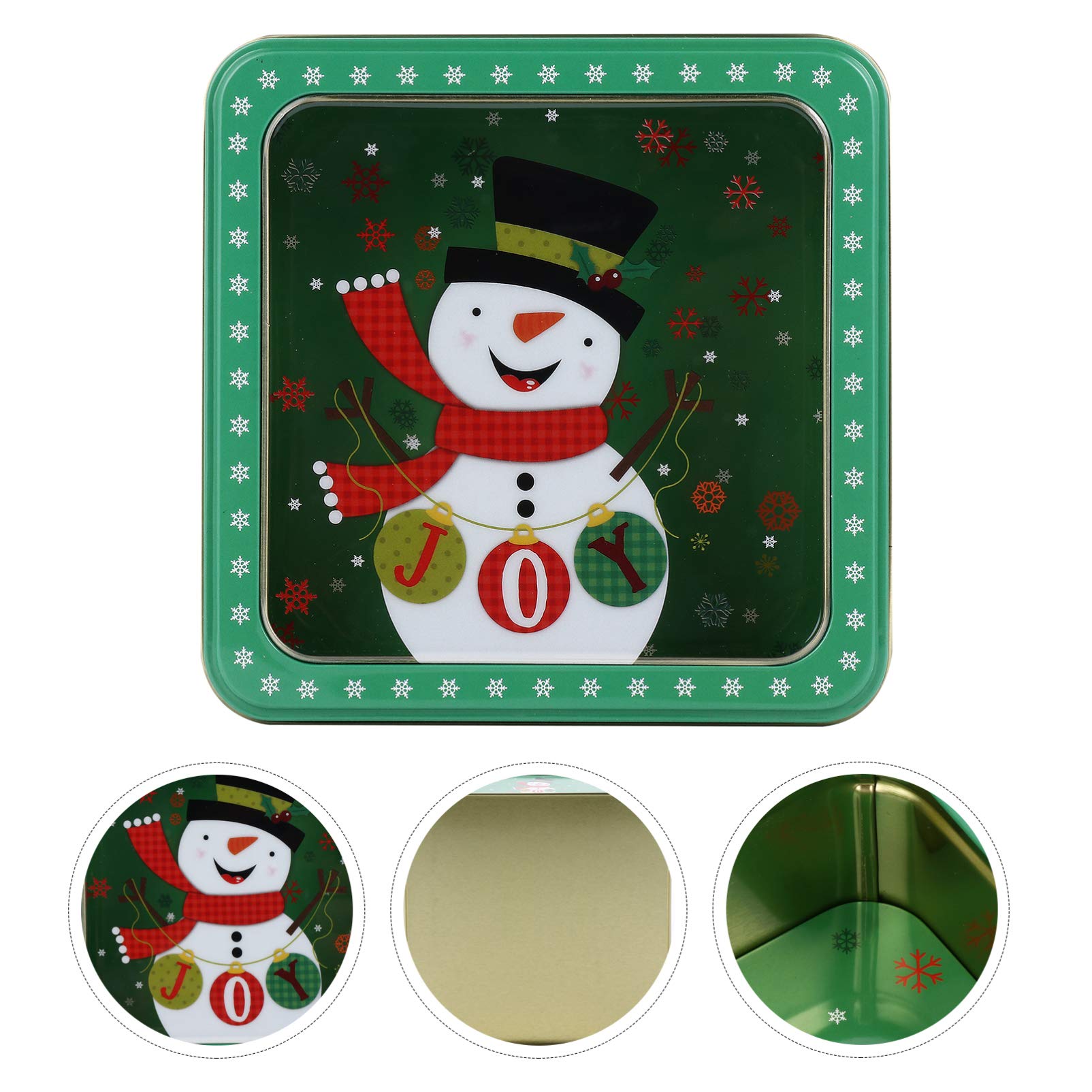 Lot De 2 Boîtes à Biscuits De Noël En Métal Avec Fenêtre - Boîtes Cadeaux Festives Pour Bonbons Et Friandises