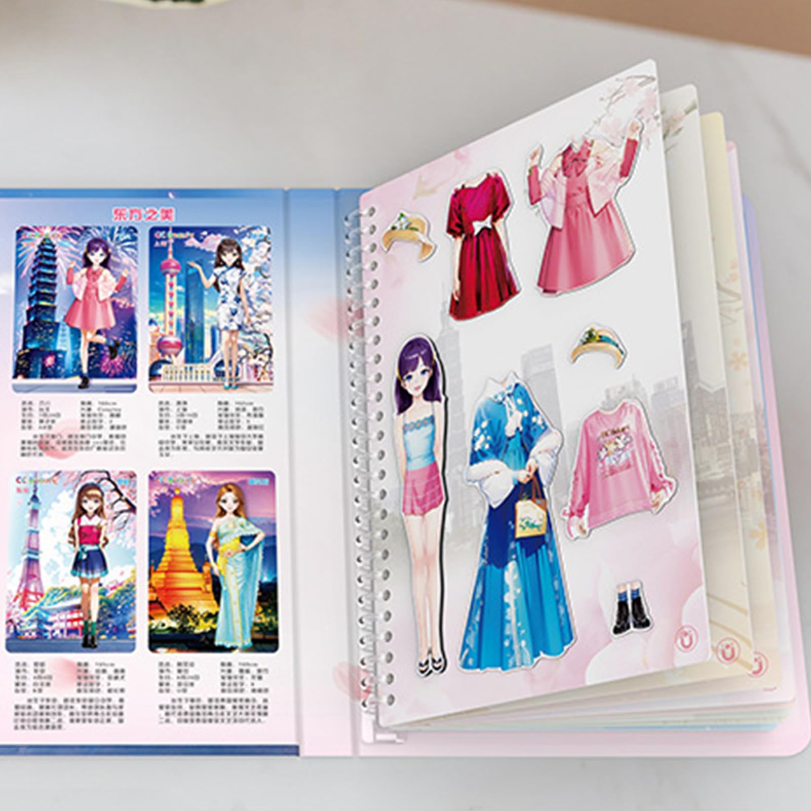 Livre d'activités d'habillage, Puzzle de poupées magnétiques créatives à Habiller, Livre d'activités d'habillage de Princesse, Livre d'habillage de Design de Mode réutilisable pour Ensemble