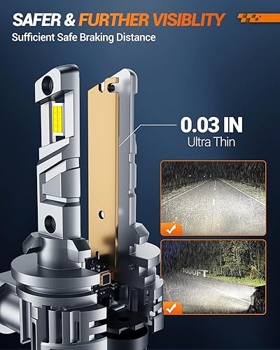 Vista 7 de SEALIGHT bombillas LED 880/885 antiniebla, 12,000 lm, lámpara antiniebla de tamaño mini real 1:1, 6500 K blanco frío, 893 899 con ventilador