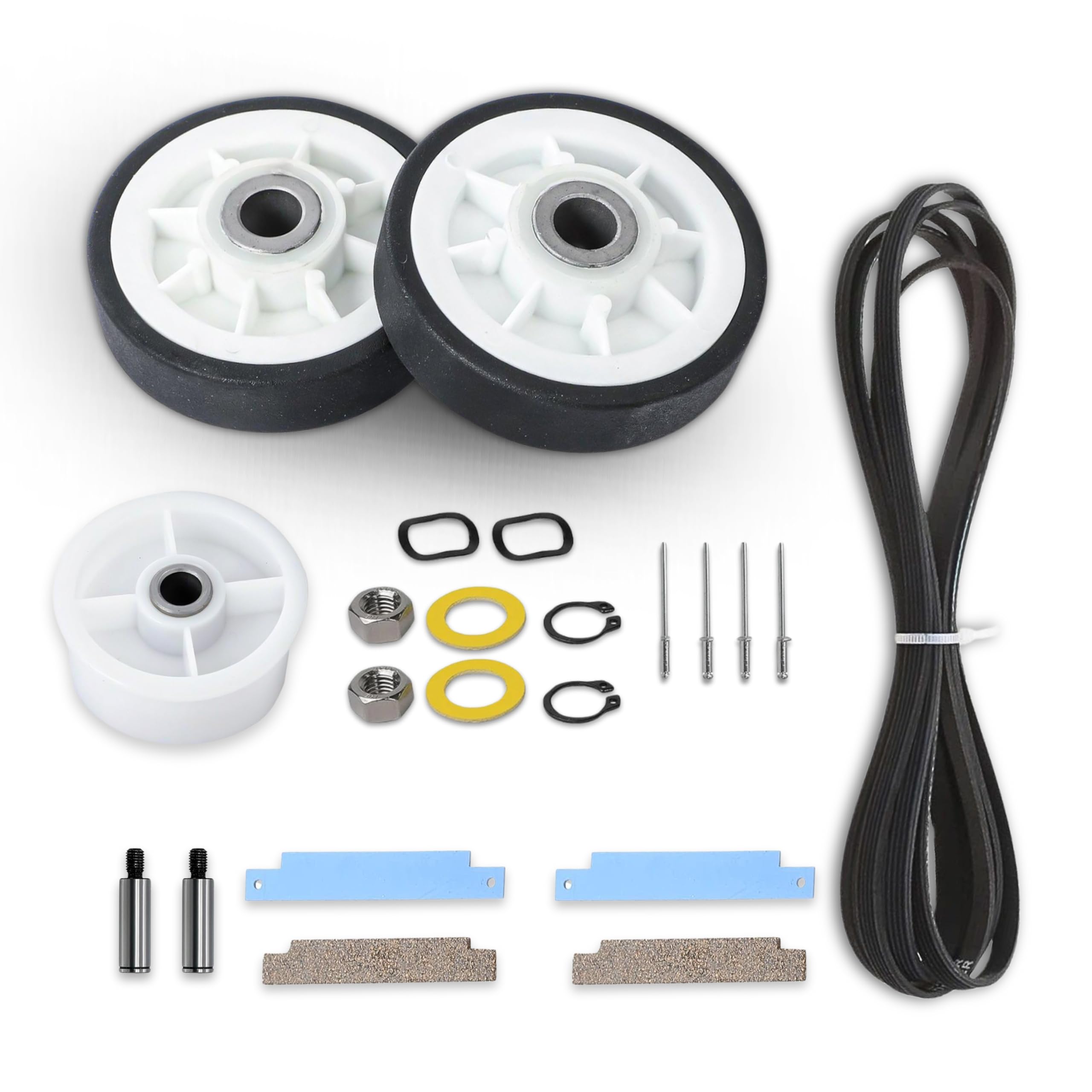 Kit Rulli Cinghia Maytag WP33002535 Kit Manutenzione Asciugatrice Maytag - Include Rulli, Cinghia, Puleggia E Cuscinetti, Ricambio Completo Ricambi Asciugatrice WP33002535 306508 - Foto 6