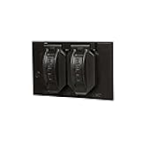 Hubbell-Raco 5180-2 2-Hole Weatherproof Device Cover, 4-9/16 in L X 2-13/16 in W X 1 in T, Bronze