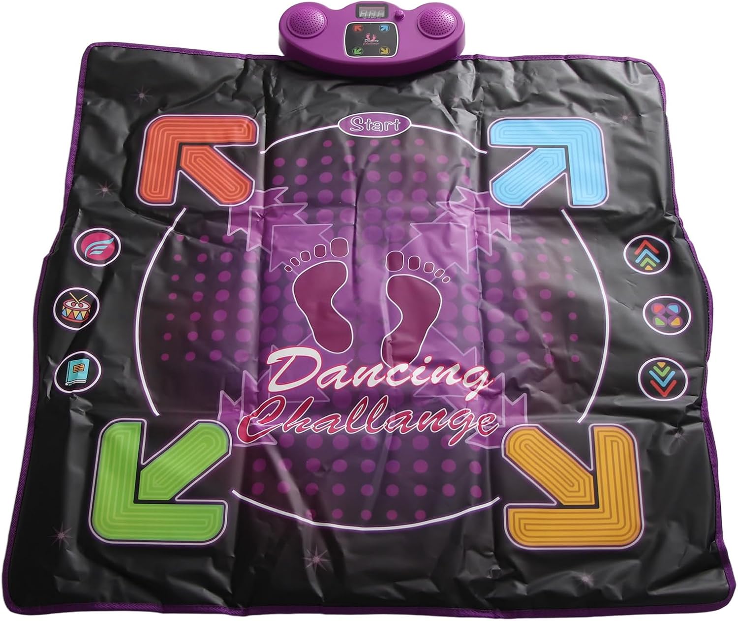 Electronic Dance Mat with Microphone, 4 Play Modes, Different Music, Anti-Slip, Improved Coordination, Kids Dance Mat (Lighting Type)