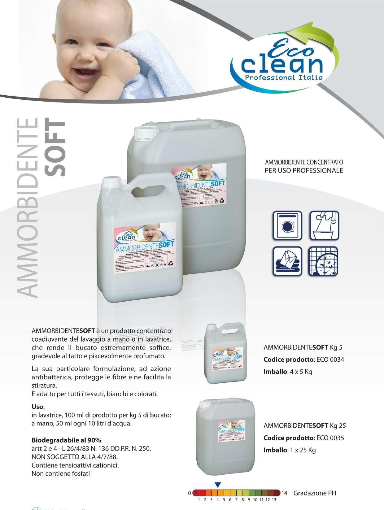 AMMORBIDENTE SOFT per lavaggio a mano o in lavatrrice 5 kg