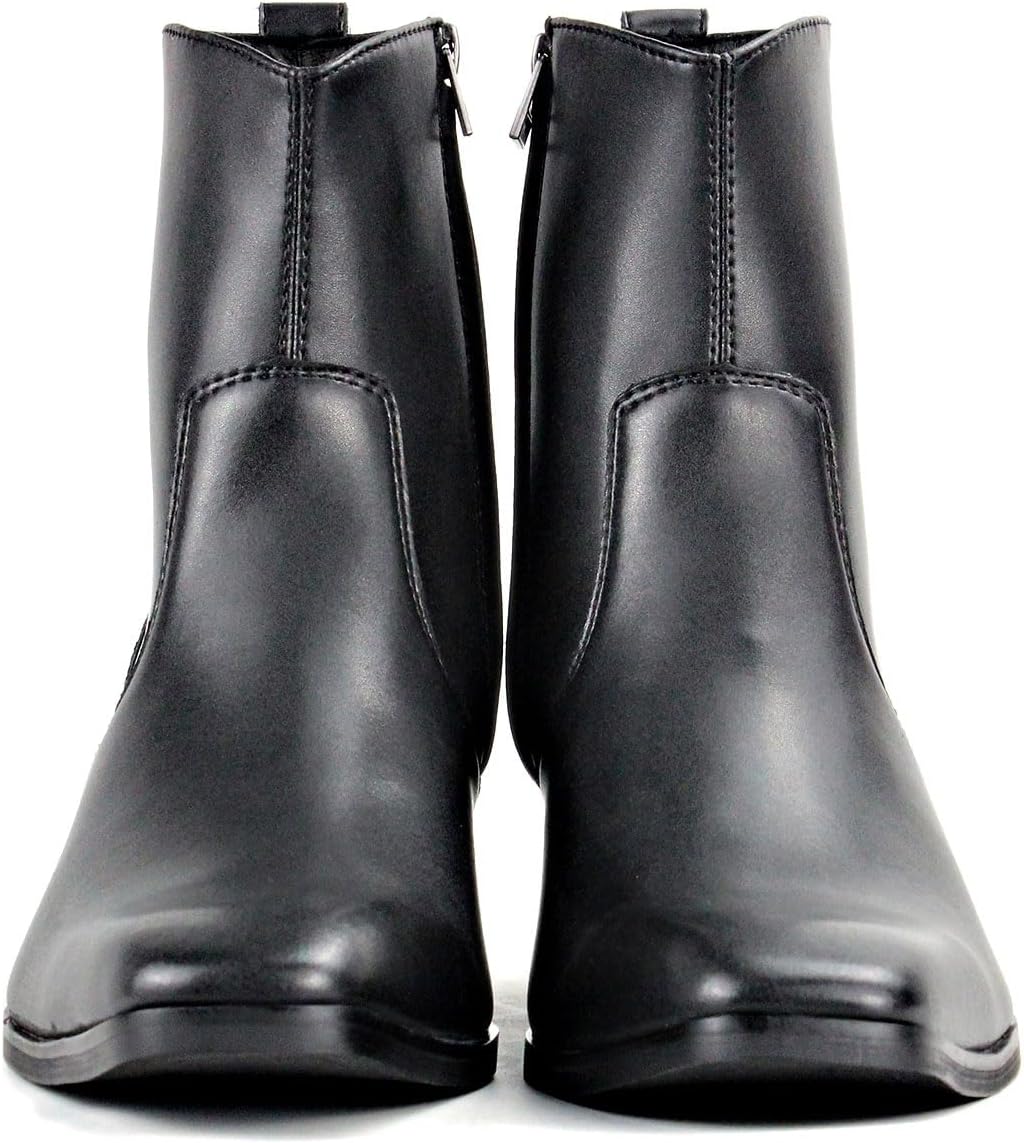 Dress Boot for Men Casual Chelsea Combat Ankle Casual Walking Motorcycle Boots Black