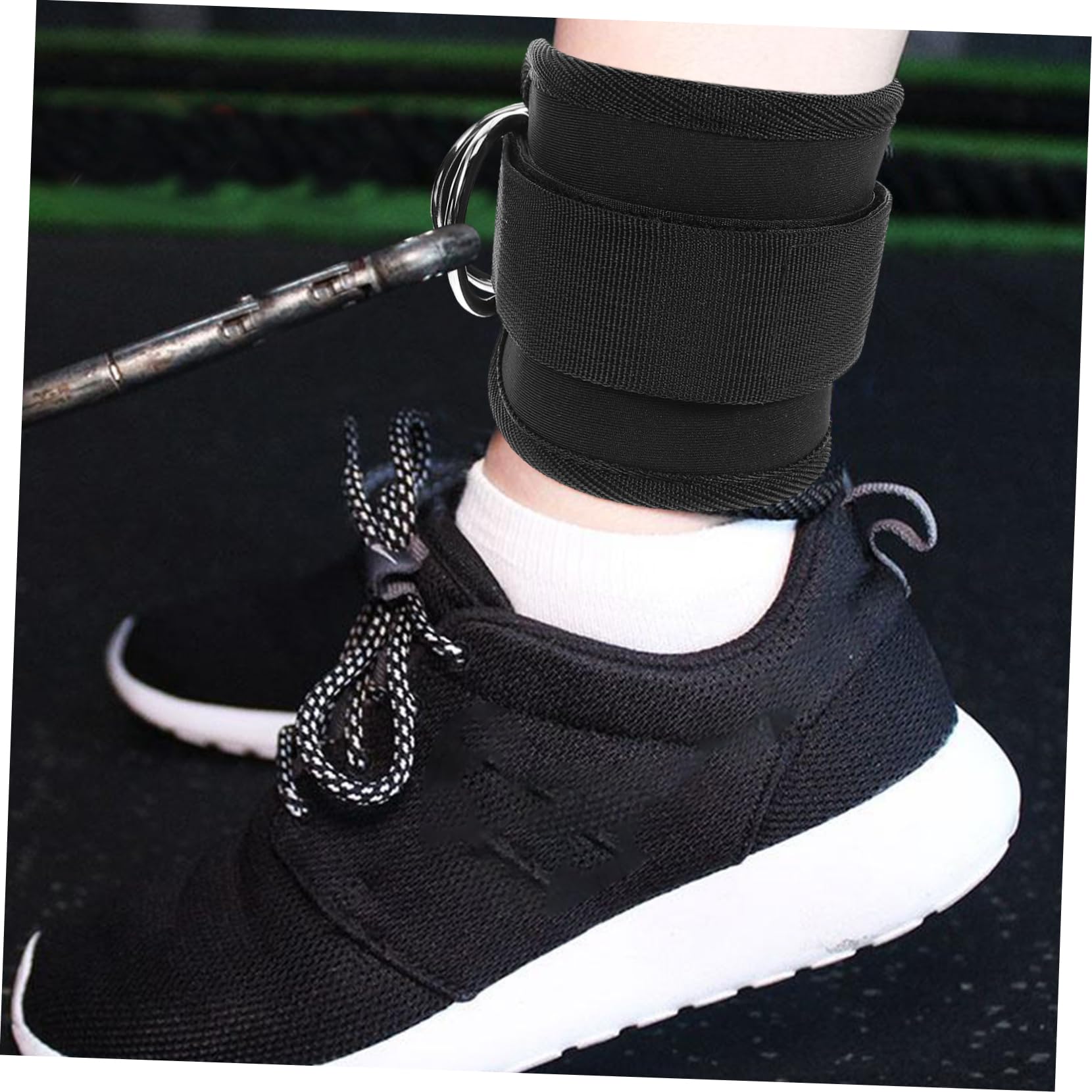 Supvox Kabelrollen Knöchel Schwarze Kickback Knöchelriemen Nylon Metall Knöchelriemen Für Kabelmaschinen Pp