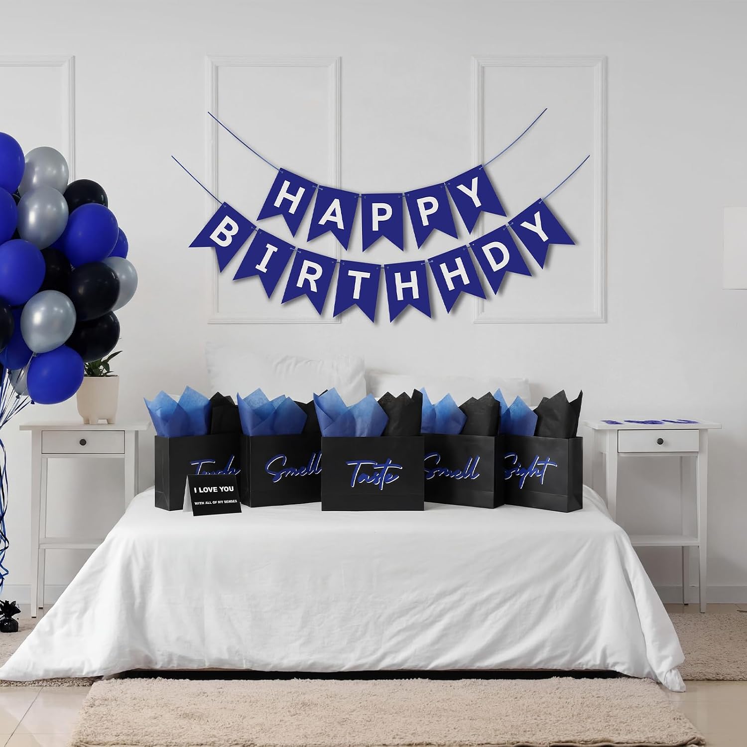 Soulchen 5 Senses Gift Bag for Him Her with Label Five Sense Birthday Decor image 2