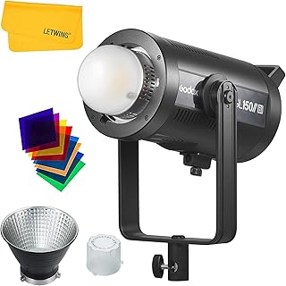 Godox SL150IIBi Bi-Color LED Video Light, 2800K-6500K CRI96/TLCI97, Dimming from 100%~0% with Super Silent Mode for Video, Online Streaming, Broadcasting Continuous Output Lighting