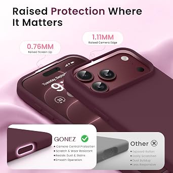 GONEZ for iPhone 18 Pro Case/17 Pro Case, Compatible with MagSafe