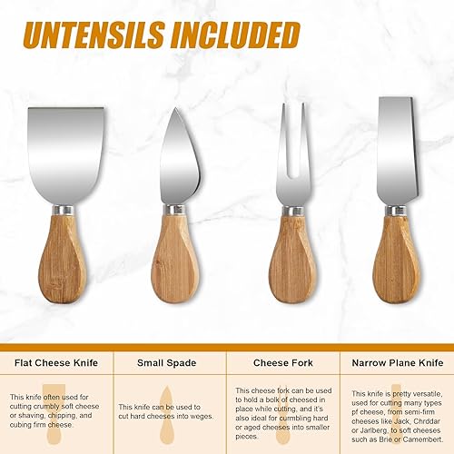 Miniatura 3 de Juego de tablas de charcutería con cajón deslizante, pequeña tabla de queso de bambú para inauguración de la casa, boda, regalos de despedida de