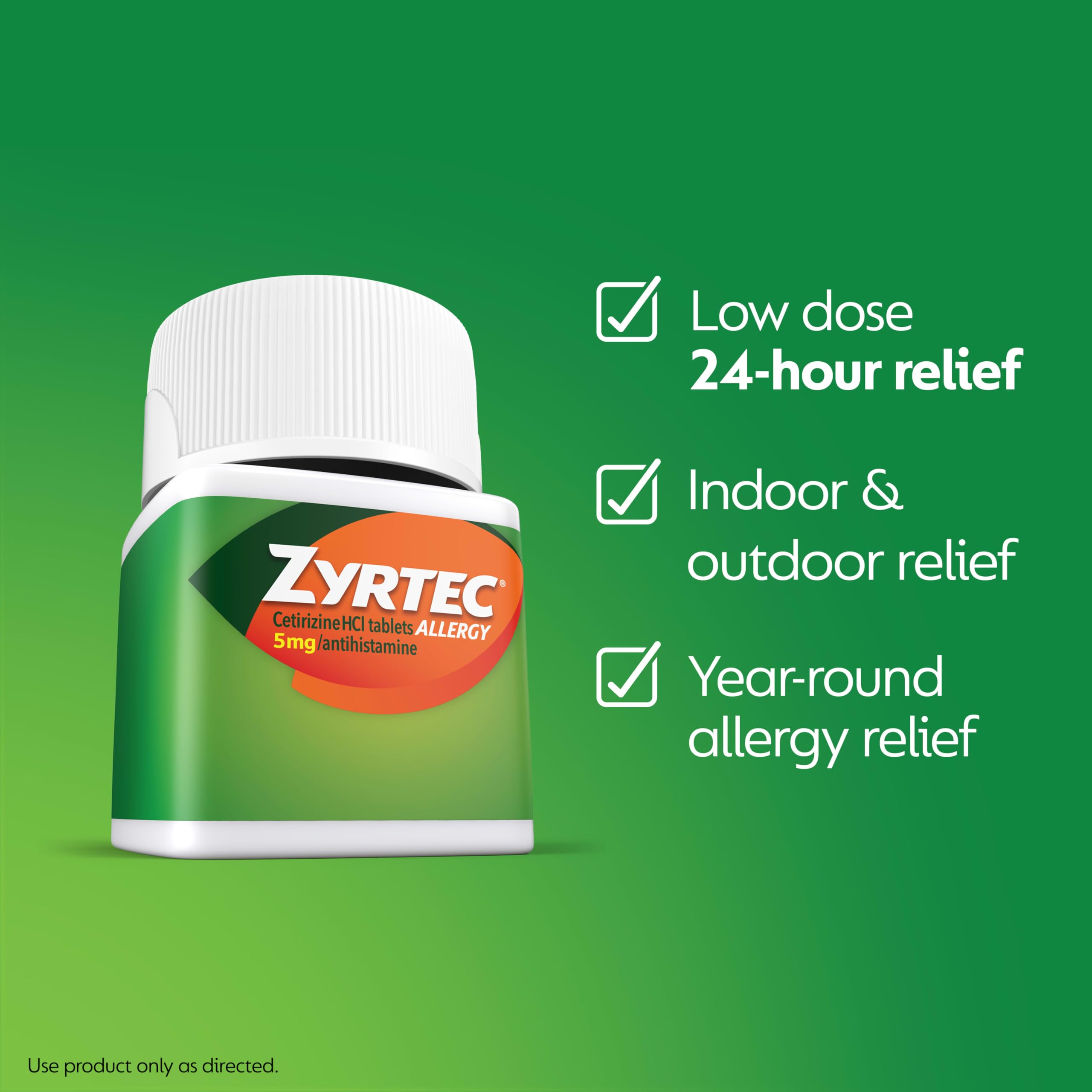 Zyrtec 24-Hour Allergy Relief Tablets, 5 mg Cetirizine HCl, 35 ct — Amazon image 2