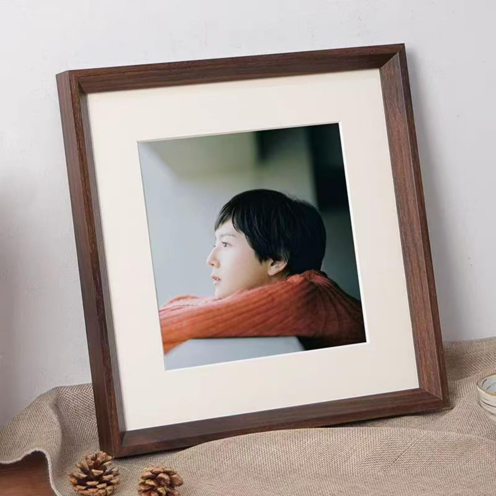 Amazon.co.jp: パズルフレーム 40×40cm 正方形 パイン無垢材 木製額縁