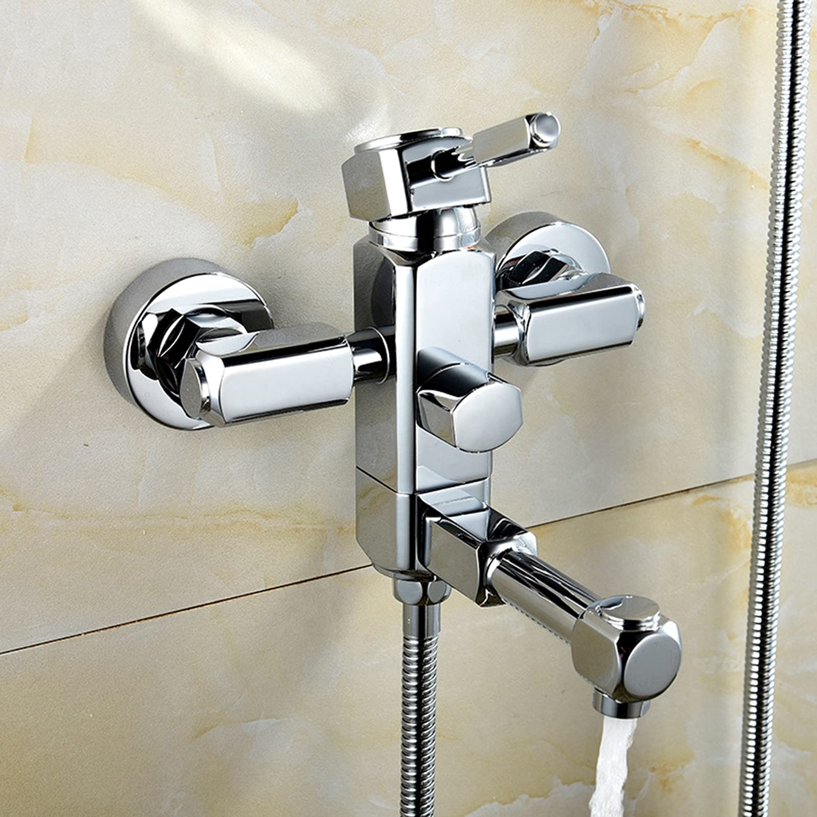 Rubinetto per Vasca Rubinetto per Vasca in Ottone Rubinetto per Vasca monocomando Aeratore Rubinetto per Vasca Riempitore per Vasca Acqua Calda e Fredda Rubinetto per Doccia a Parete Rubinetti per